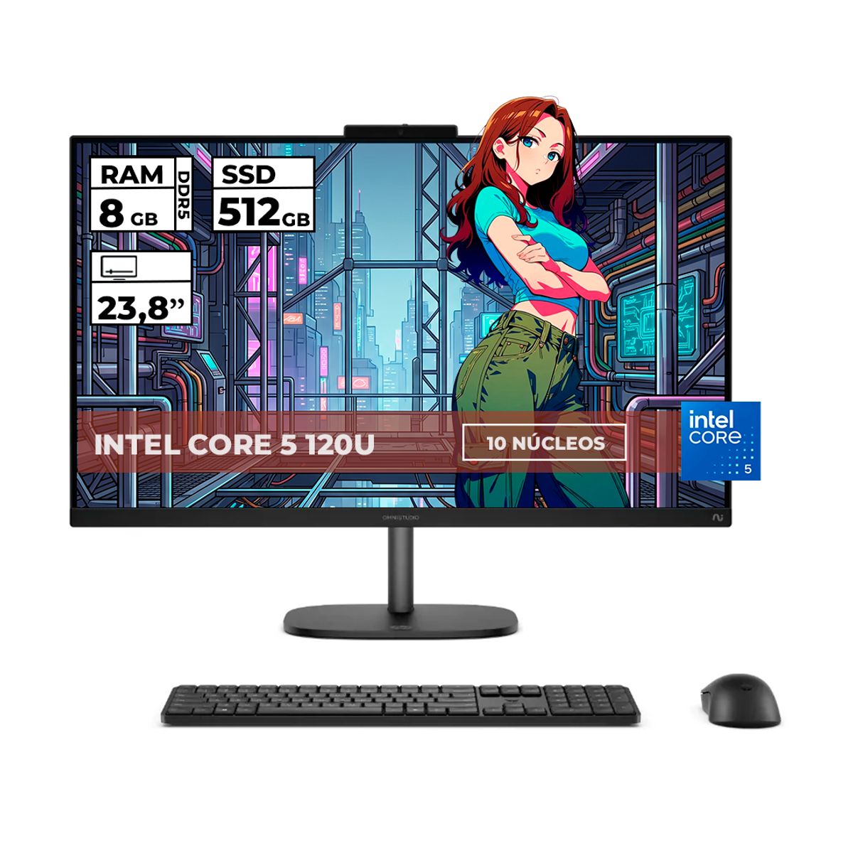 HP - TODO EN UNO HP OMNISTUDIO 24-CU0053LA INTEL CORE 5-120U 8GB RAM 512GB SSD 24'' FHD