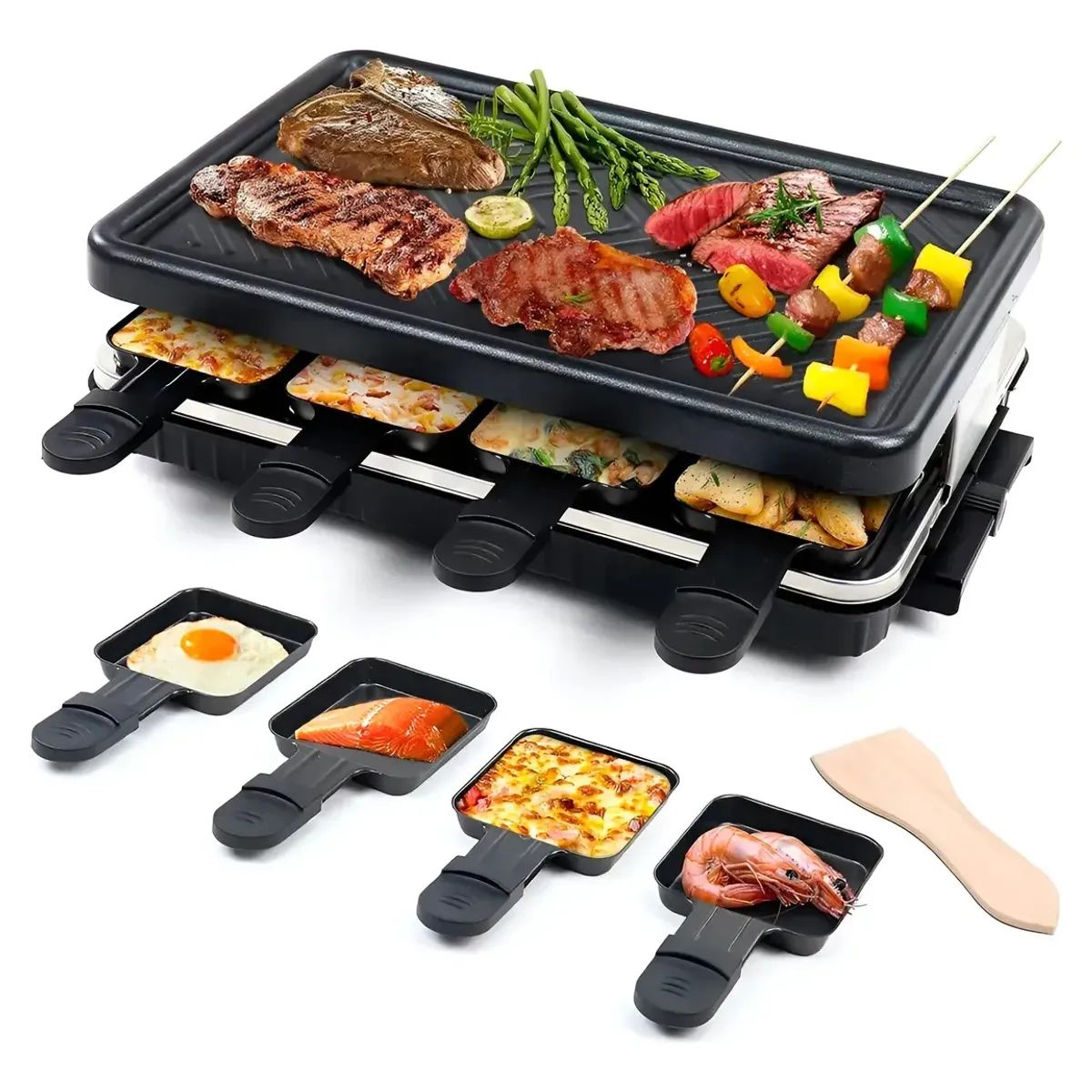 SOKANY - Plancha Eléctrica Multifuncional Sokany 1600w Sk-08139