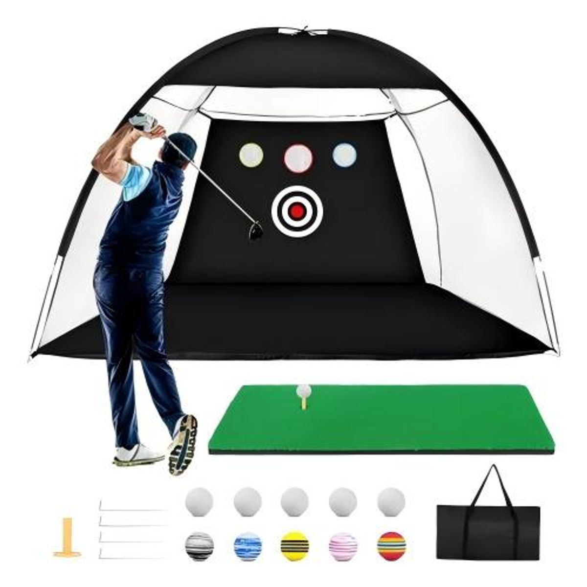 EASY FIT - Red De Malla De Nailon Plegable Para Entrenamiento De Golf