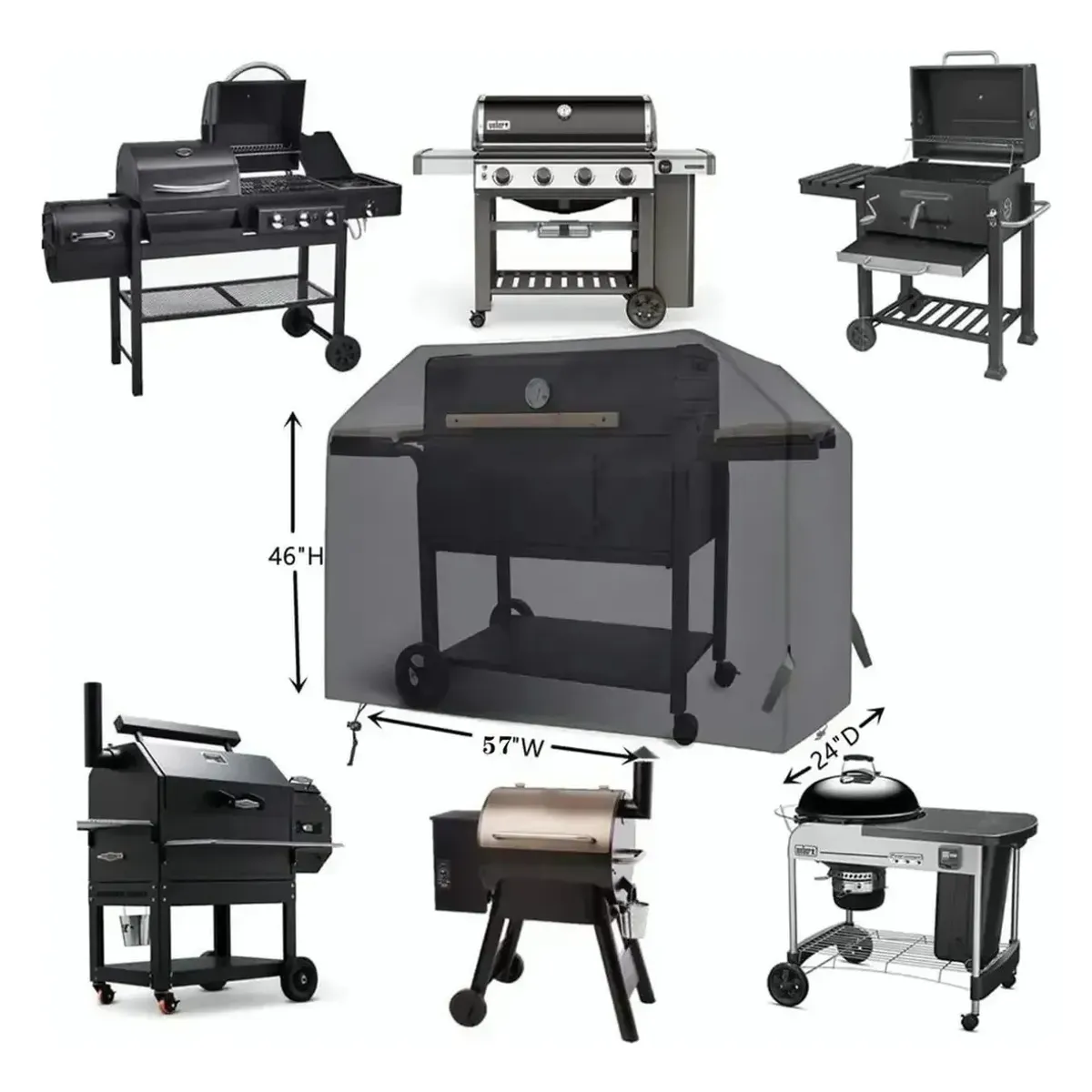 U BUY - Funda Cubre Parrilla Set Parrillero Impermeable