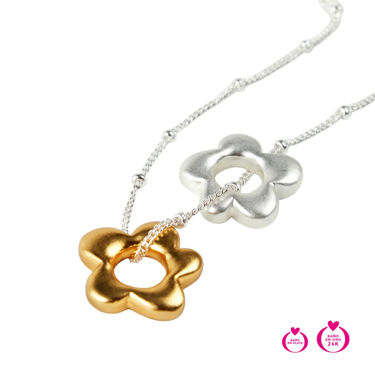 AGATHA RUIZ DE LA PRADA - COLLAR DE FLOR EN FLOR PLATAORO ARP