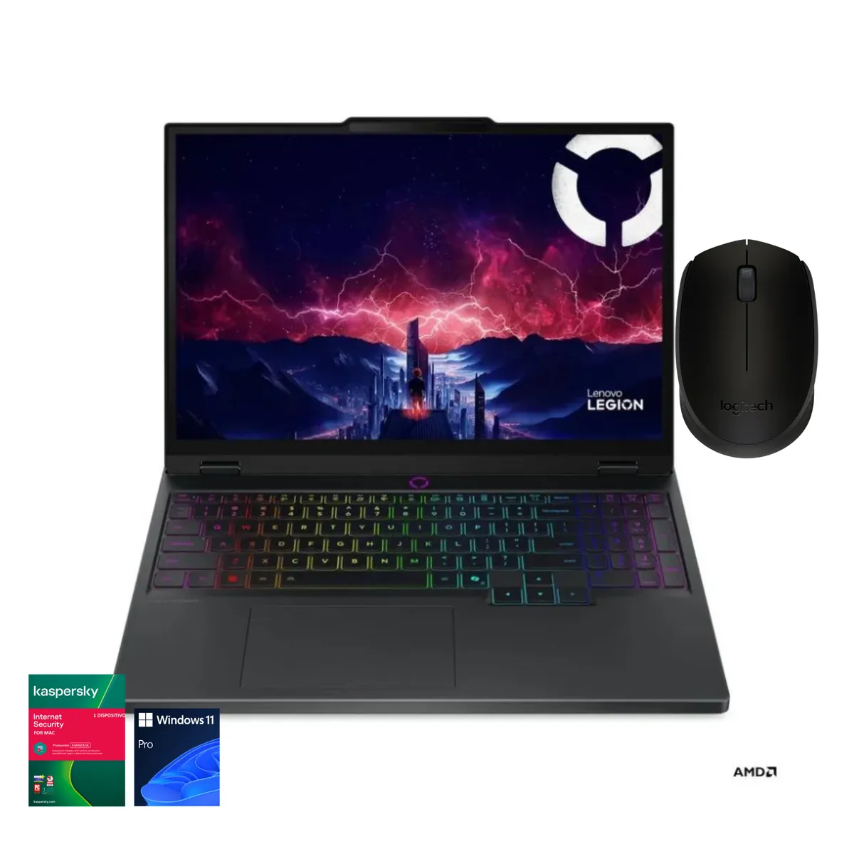 Lenovo - PORTATIL LENOVO LEGION 5 15AHP10 – RYZEN 7 AI 260 | RTX 5060 8GB | 32GB DDR5 | SSD 1TB | OLED WQXGA