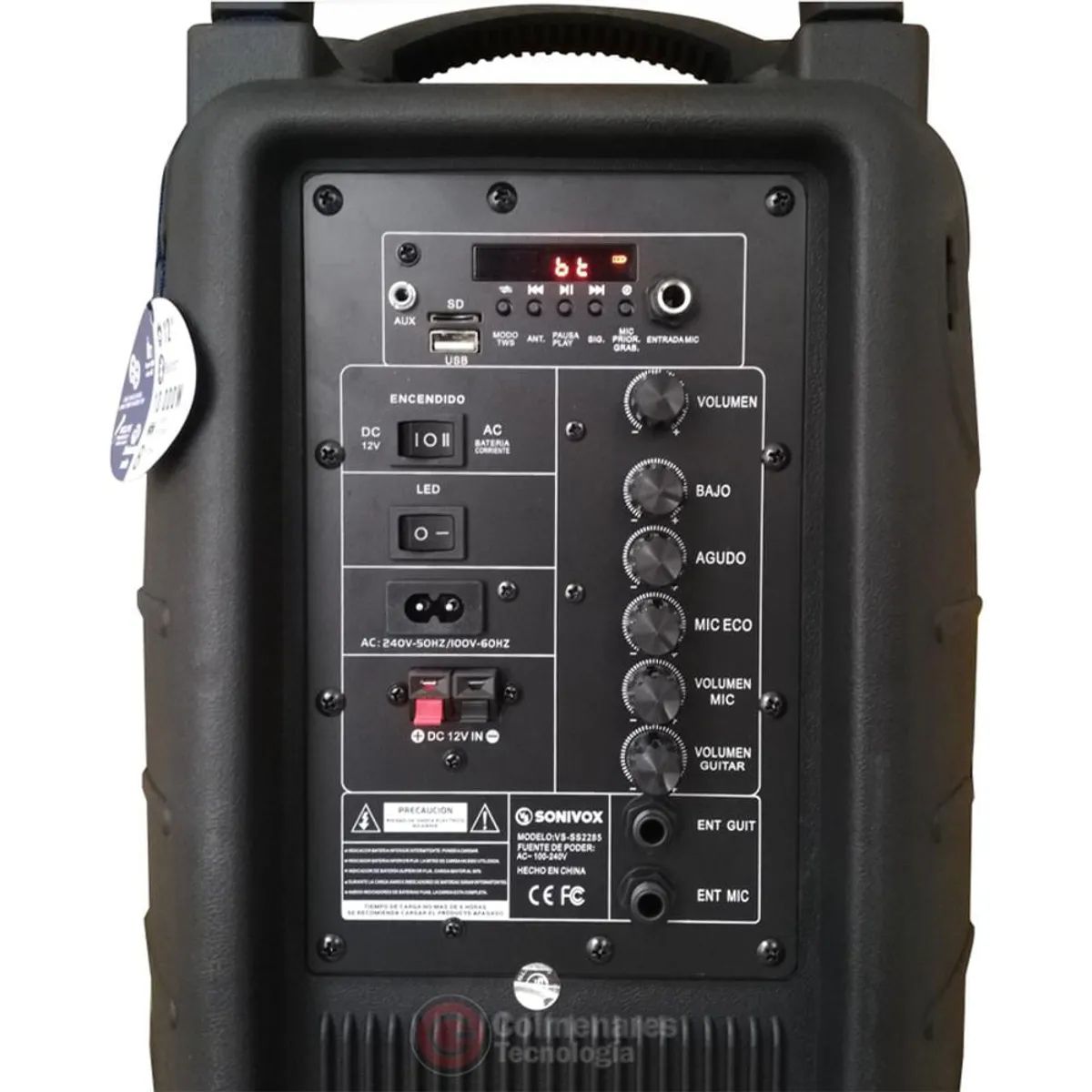 SONIVOX - Parlante Cabina De Sonido 12 Pulgadas Sonivox 10.000 Wats + Tripode