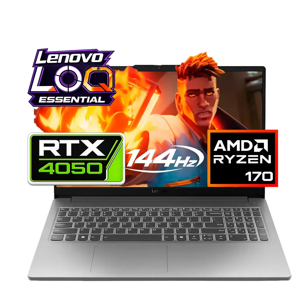 Lenovo - Computador Portátil Gamer Lenovo LOQ AMD Ryzen 7 170 16/512 SSD RTX 4050 6GB 15,6 FHD WIN 11 HOME