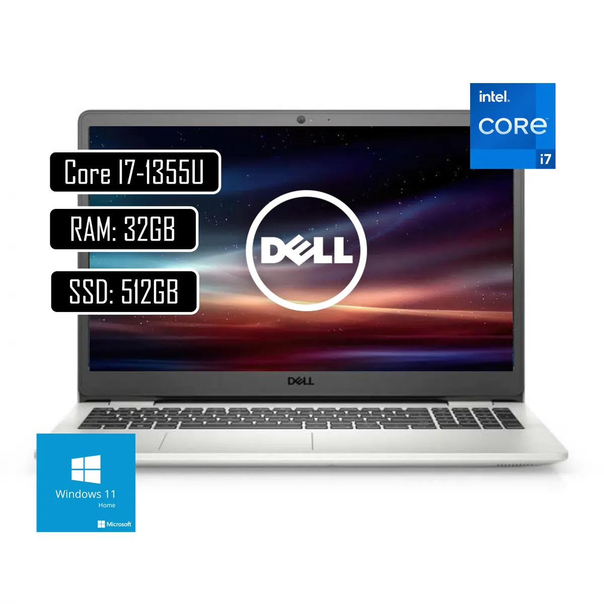 DELL - PORTATIL PRO 15 INTEL CORE I7-1355U/ RAM 32GB DDR5/ SSD 512GB M.2/ 15.6 PULGADAS/ WIN11 PRO