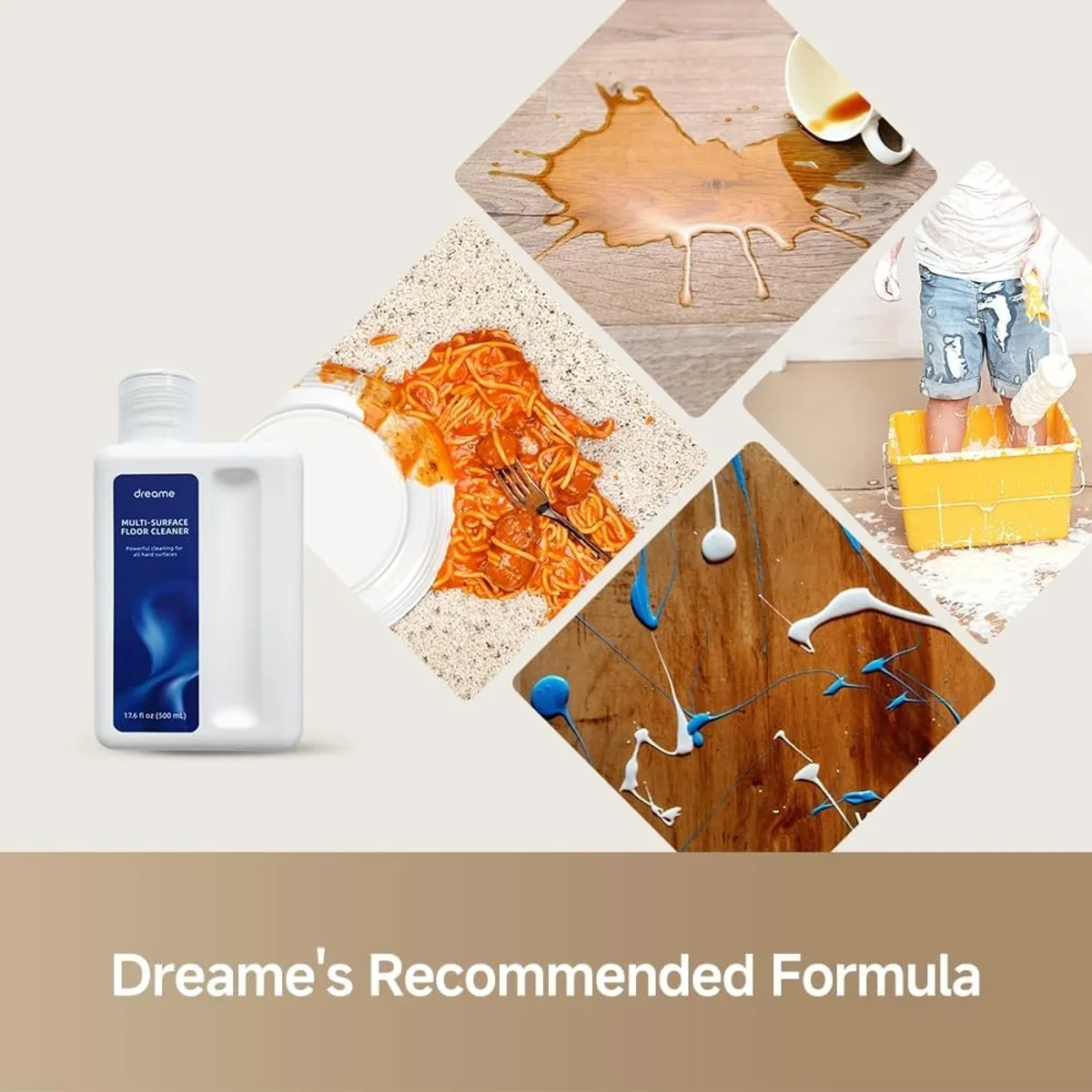 DREAME - Líquido Limpiador Dreame Original 500 ml para Aspiradoras Fregadoras H12 Pro, H12 Dual, H12 S, H13 P