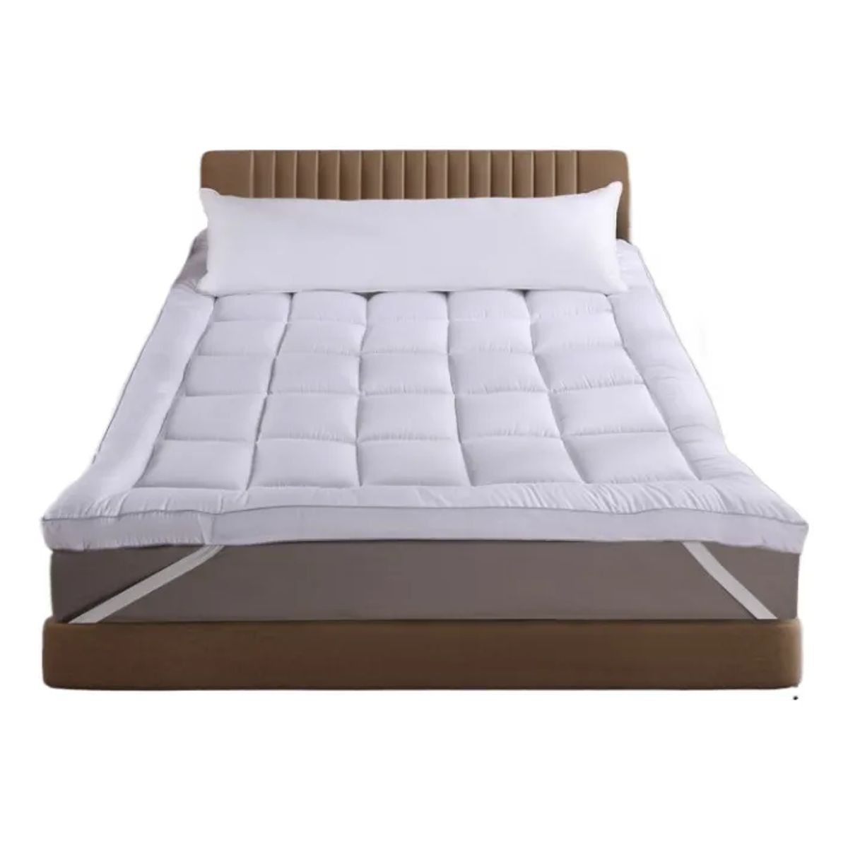 U BUY - Cubrecolchón Topper Ultra Acolchado 2 Plazas Blanco