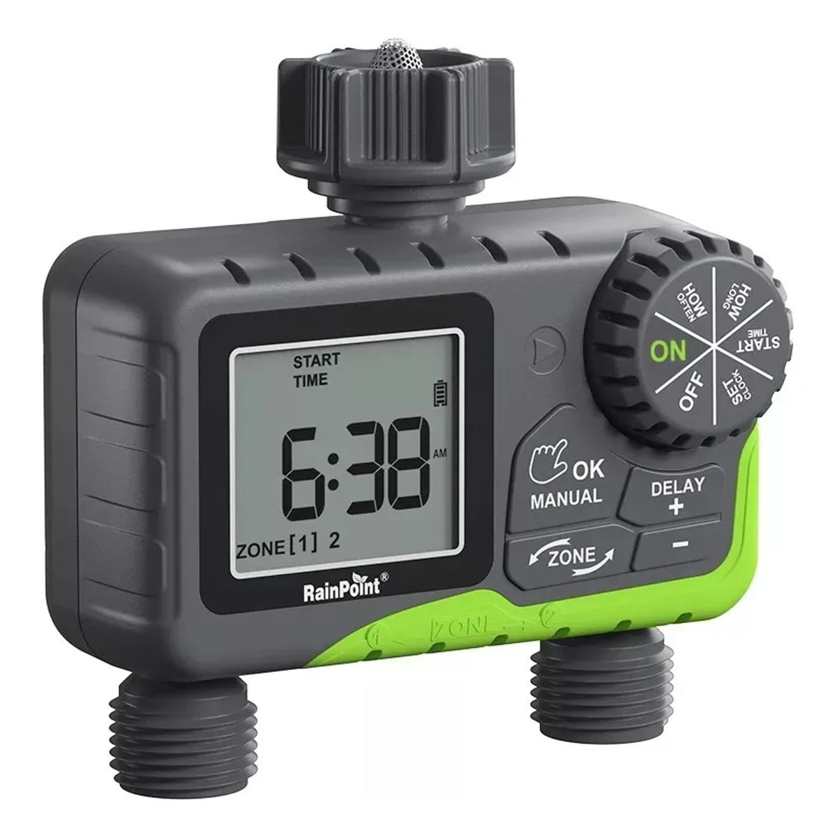 QUICK - Programador Riego Automatico Controlador Digital 2 Zonas