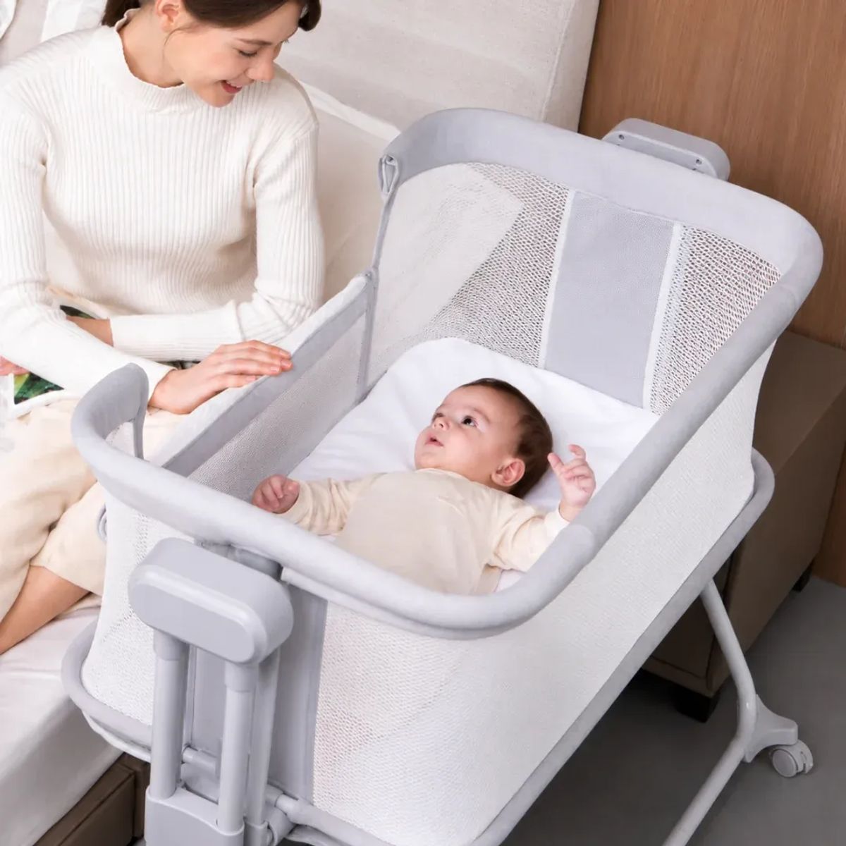MASTER - Cuna Corral Con Sensor De Movimiento Balanceo Automático