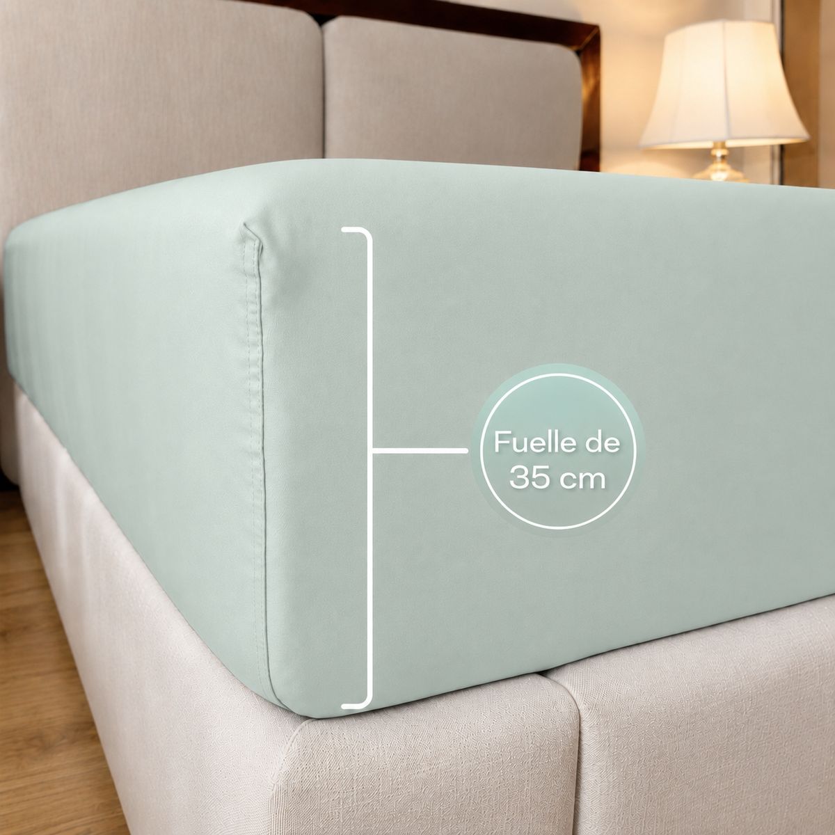 BALI - Juego de Sábanas Cama Semidoble Verde Manzana Calidad Premium