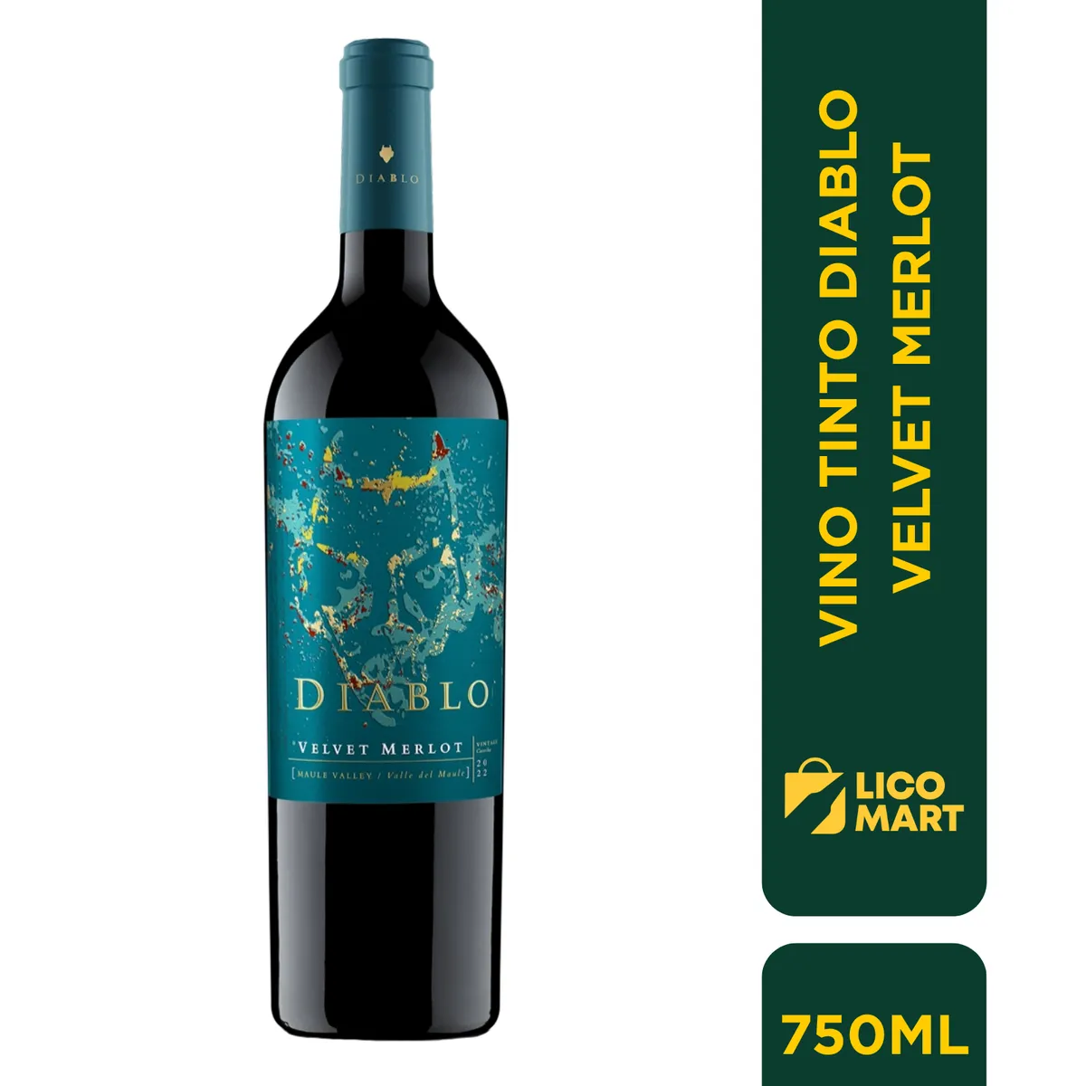 CASILLERO DEL DIABLO - VINO TINTO DIABLO VELVET MERLOT 750 ML