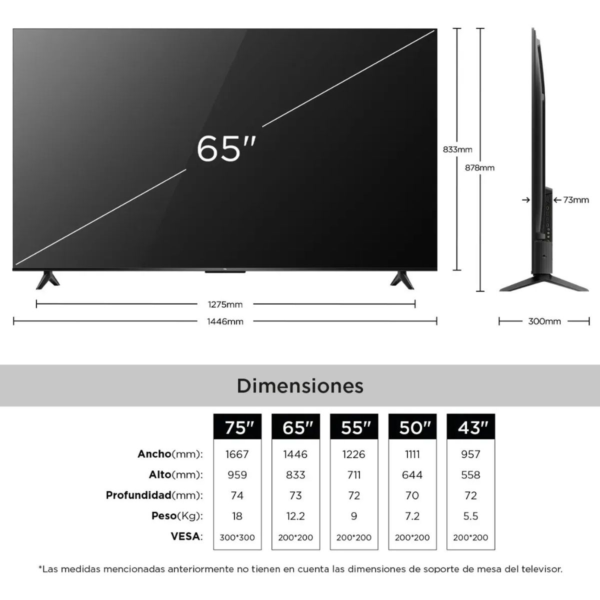 TCL - TCL | Televisor TCL | 65 pulgadas |4K UHD LED |65V6C | Google TV