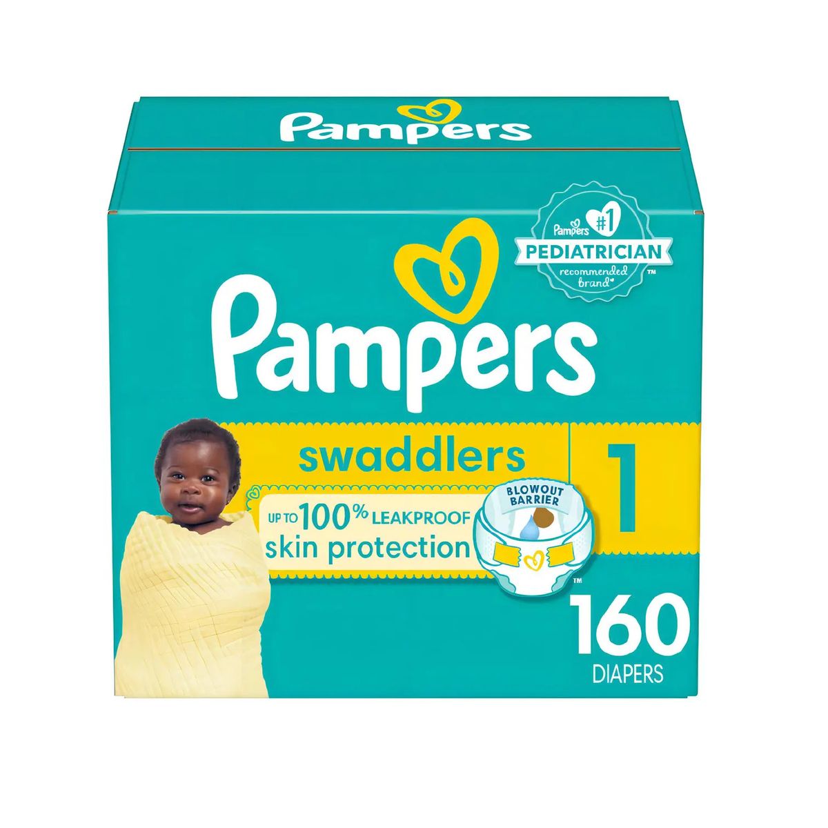 PAMPERS - Pampers Pañales Talla 1 / 160 U - Unidad Género Sin género