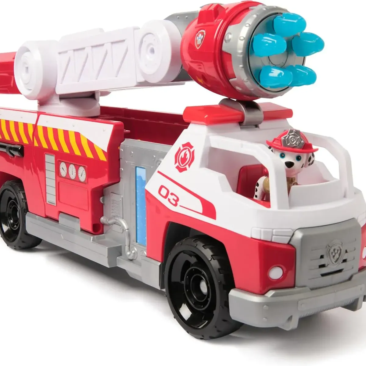 MATTEL - Figura Camión De Bomberos Marshall Paw Patrol Lanzador Luces Y Sonidos
