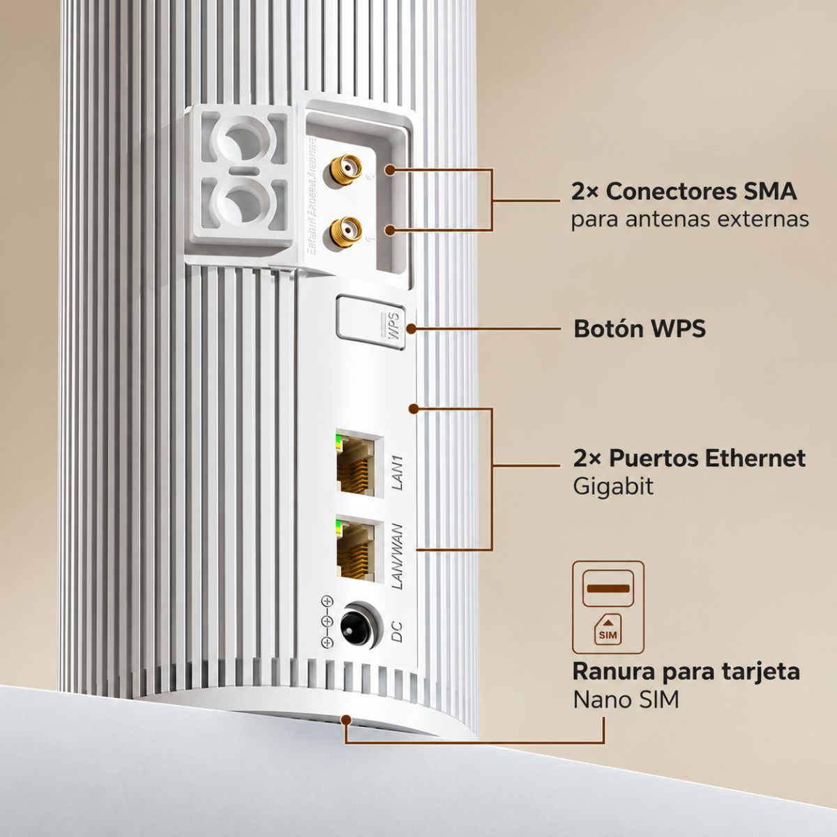 GENERICO - Router 5G WiFi 6 AX3000 Cudy P2 Doble Banda VPN Mesh