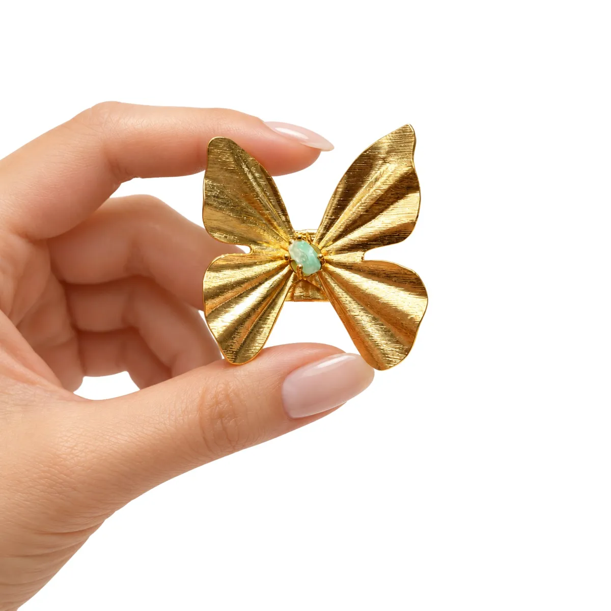 SCARLETT - Anillo Mariposa Esmeralda  Realismo Magico Scarlett