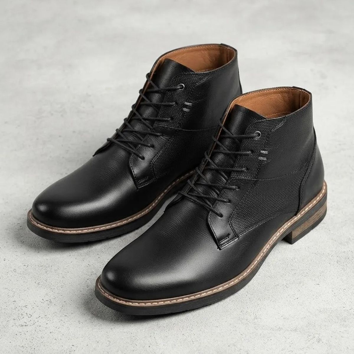 GENERICO - Botines de Vestir para Hombre En Cuero Estilo Casual Confort