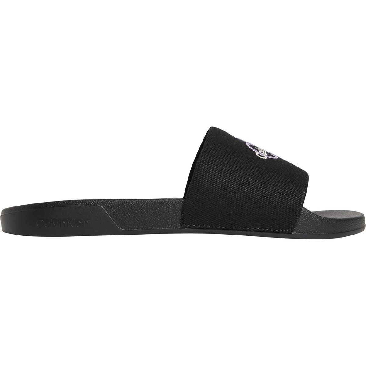 Sandalias negro contorneadas de lona con logo CALVIN KLEIN | Falabella ...