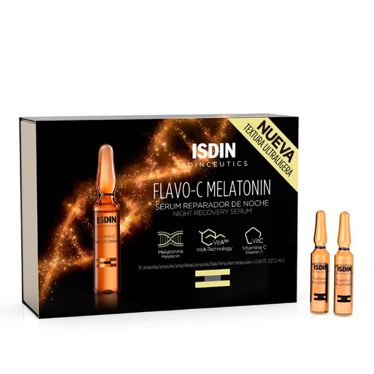 ISDIN - Set Ampollas Flavo C Melatonin Isdin Incluye : 10 Unidades