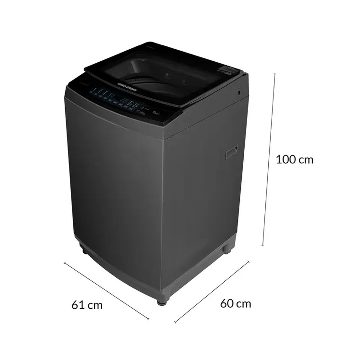 CHALLENGER - Lavadora Challenger Carga Superior 18 Kg CW 5718 Dark Gray