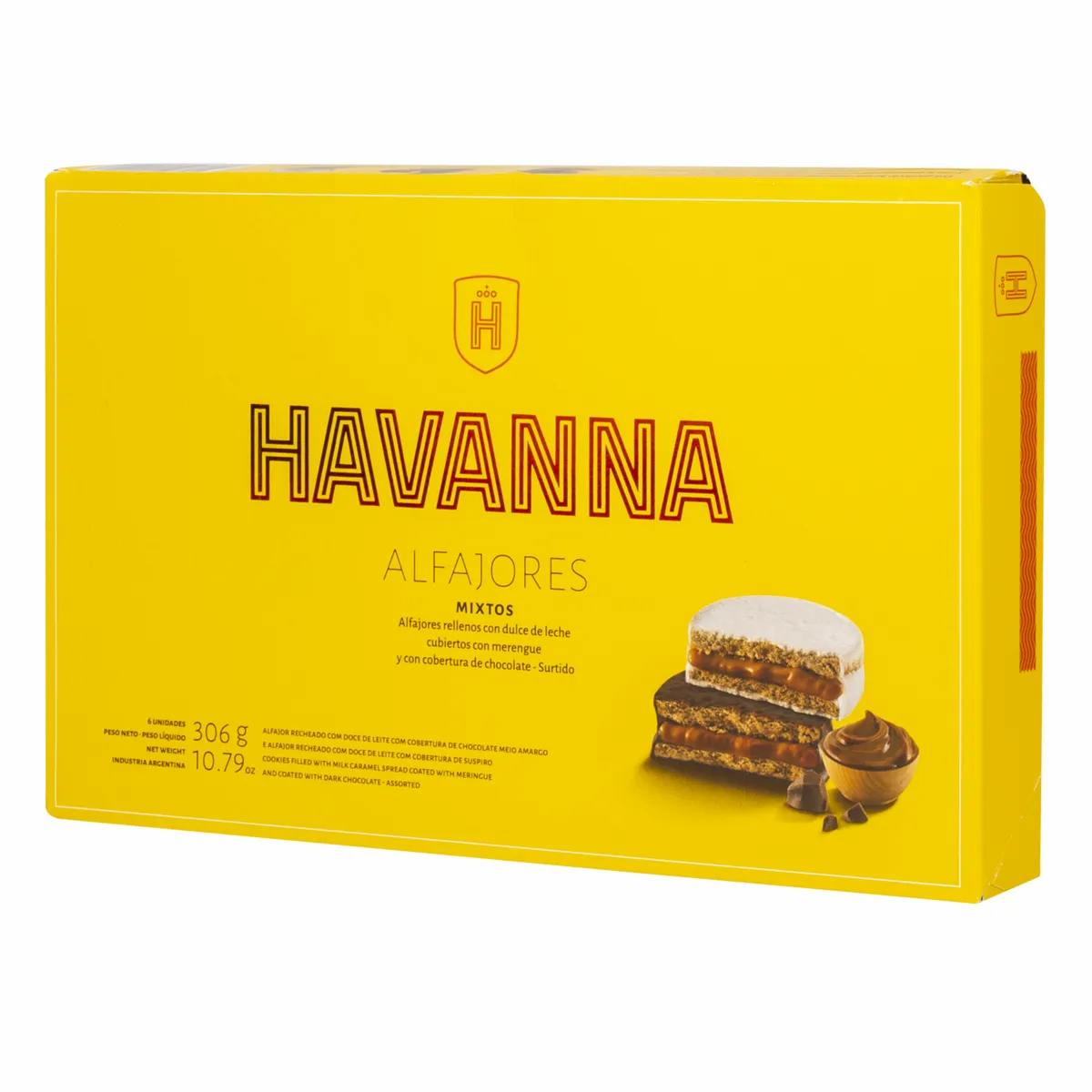 HAVANA CLUB - Alfajores Havanna Caja x6 Chocolate y Dulce de Leche