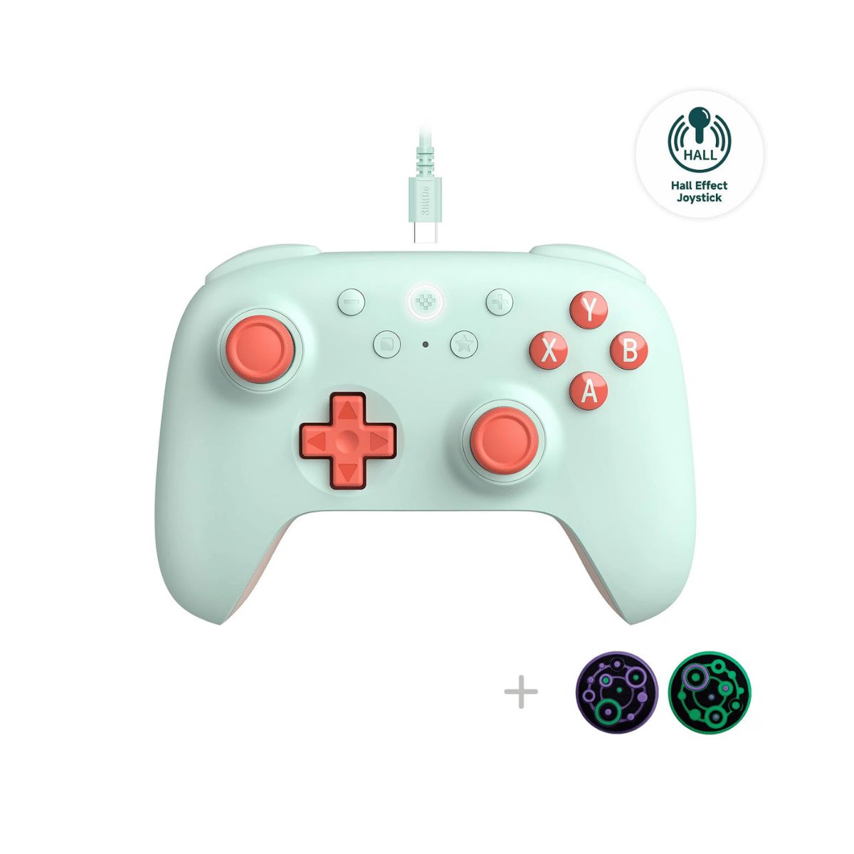 8BITDO - Control 8BitDo Ultimate 2C Hall Effect L4 R4 Turbo Gamer Verde Mint