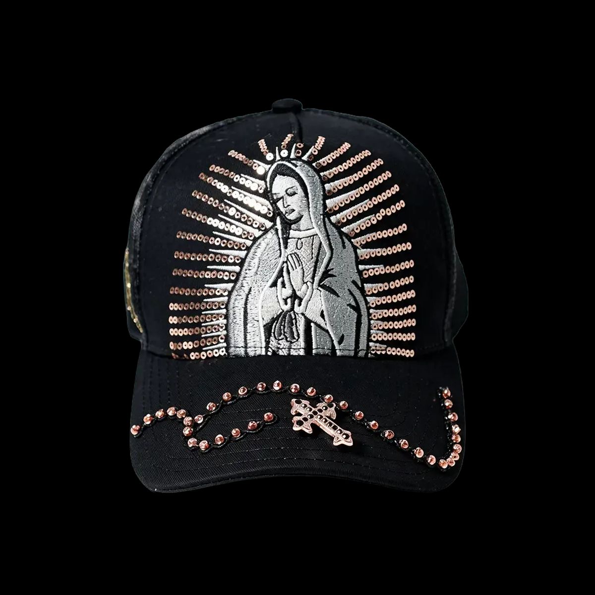 MEXICAPS - Gorra Guadalupe Oro rosa  marca MEXICAPS talla unica