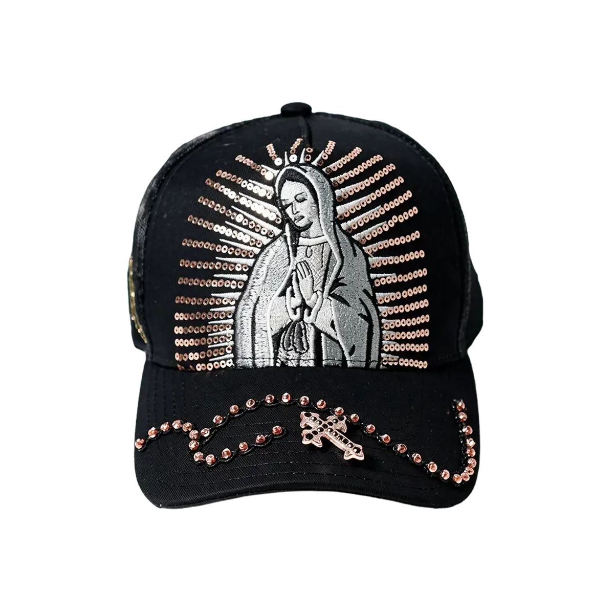 MEXICAPS - Gorra Guadalupe Oro rosa  marca MEXICAPS talla unica