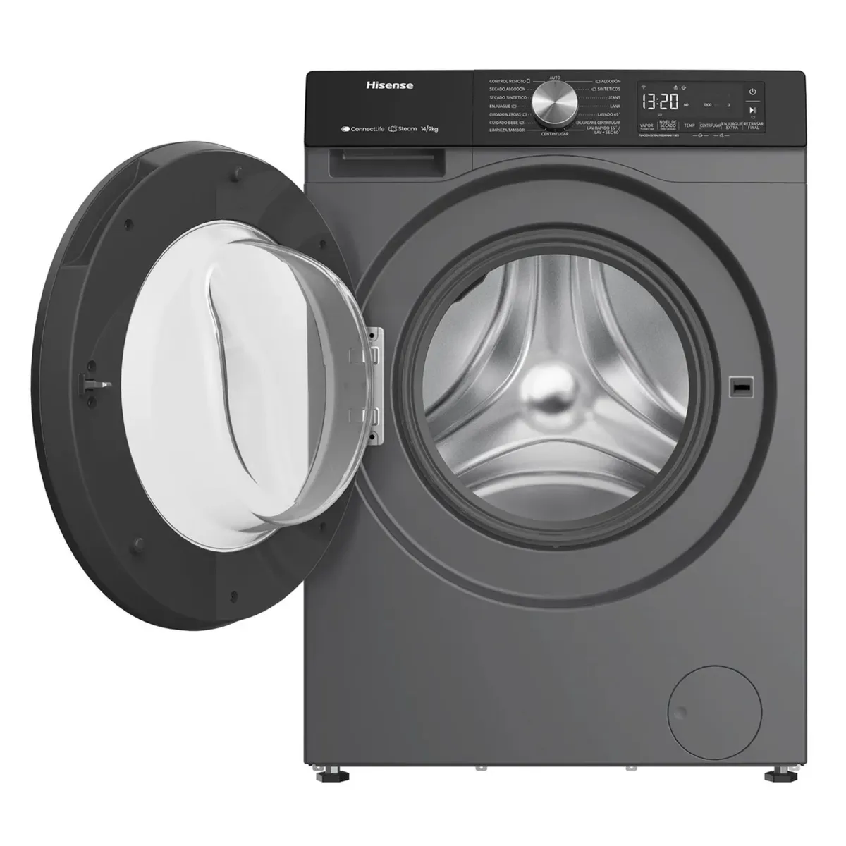 HISENSE - Lavadora Secadora Hisense 15 KG WD3S1543BT Gris