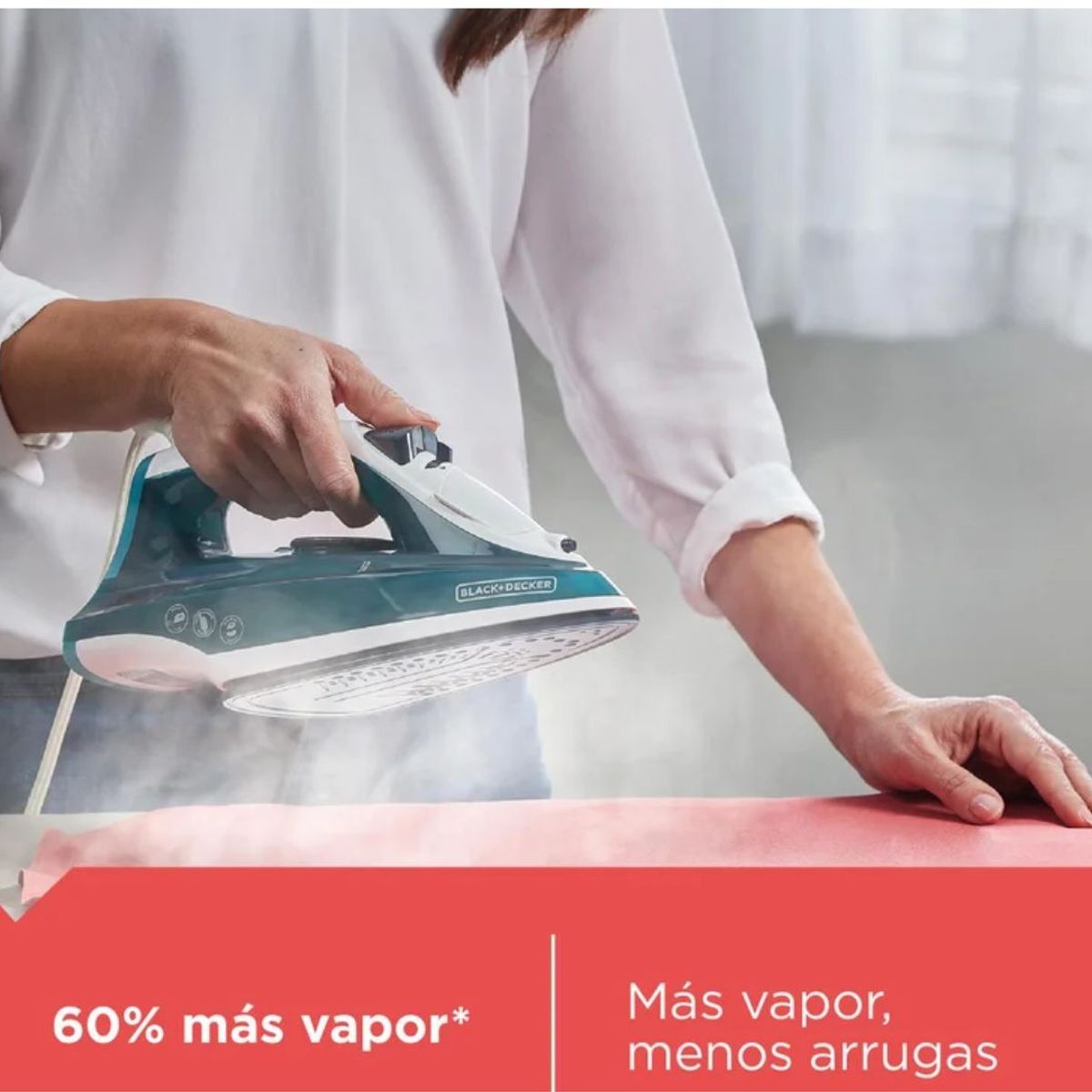 BLACK+DECKER - Plancha de Ropa BLACK+DECKER Vapor IRBD365 Trueglide Azul Agumarina