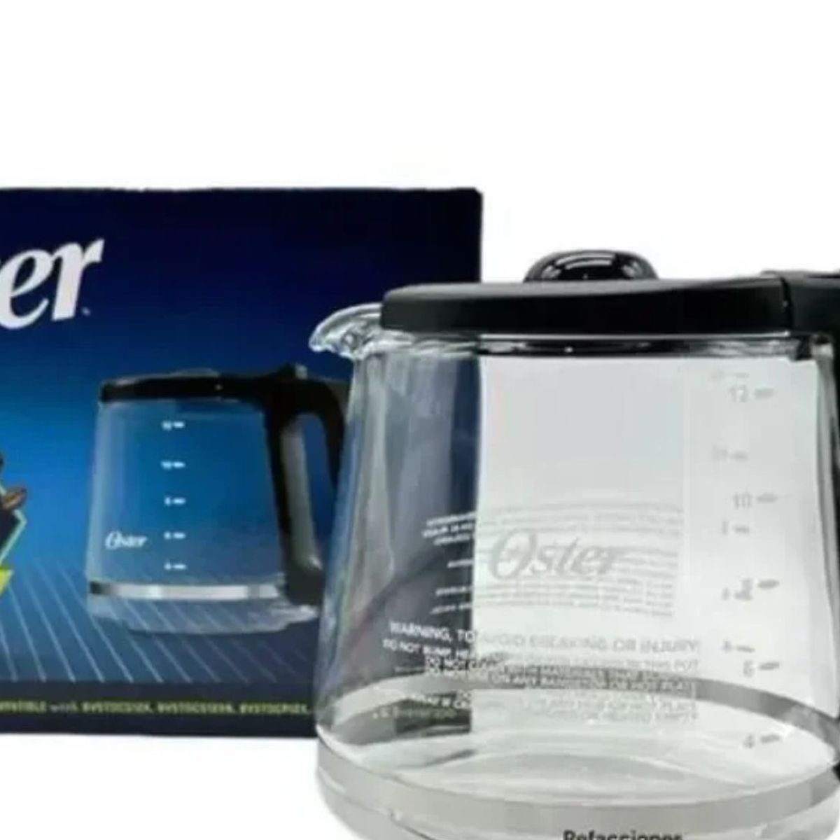 OSTER - Jarra Para Cafetera 12 Tazas Oster Nuevo Modelo  de manija Cerrada Original