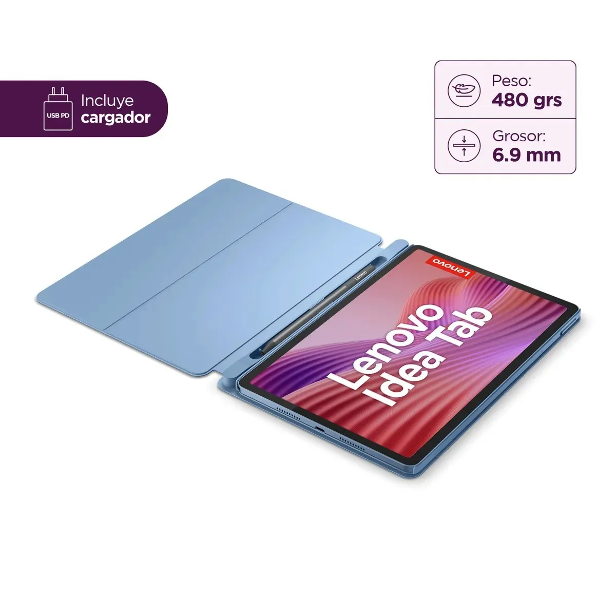 Lenovo - Tablet Lenovo Idea Tab 128GB | Pantalla 11 pulgadas | 8GB RAM | Camara Posterior 8MP | Camara Fronta