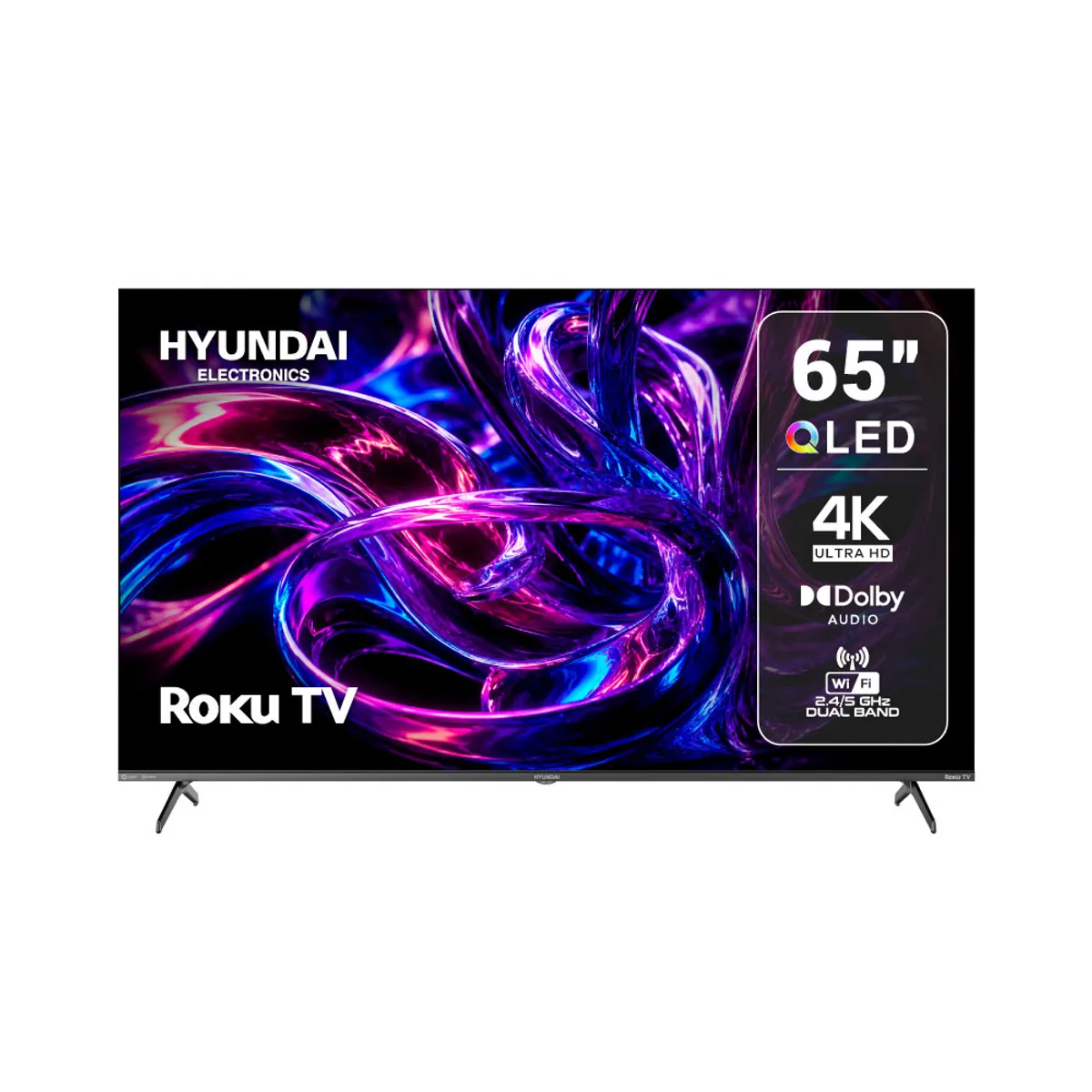 HYUNDAI - Televisor Hyundai  65 pulgadas Smart Roku tv 4K QLED HYLED6516QR