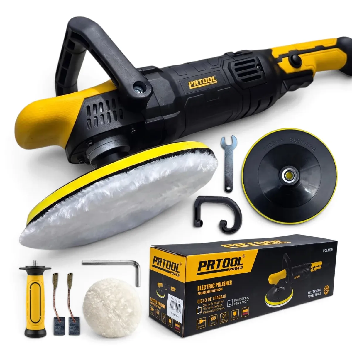 PROTOOL - Polichadora Eléctrica Brilladora Profesional Prtool 980W