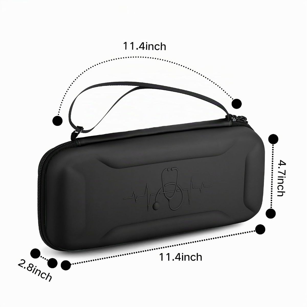 INNOVA - Estuche Para Estetoscopio Para 3m Littmann Classic Iii, Lig. Negro