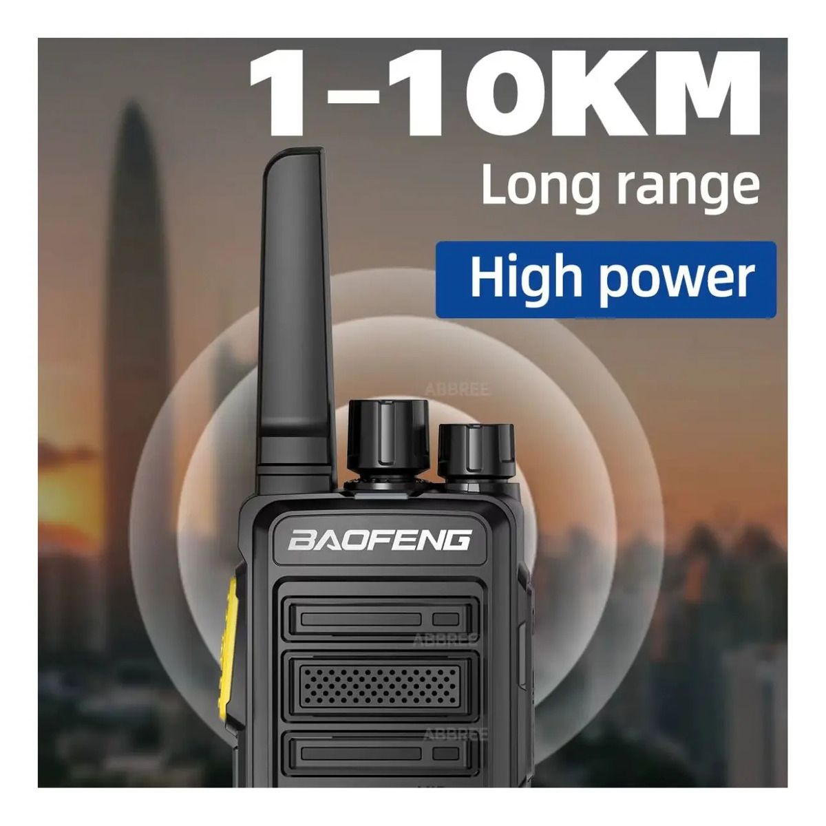 BAOFENG - Kit 2 Radios Baofeng BF-V12D UHF USB-C 16 Canales Negro