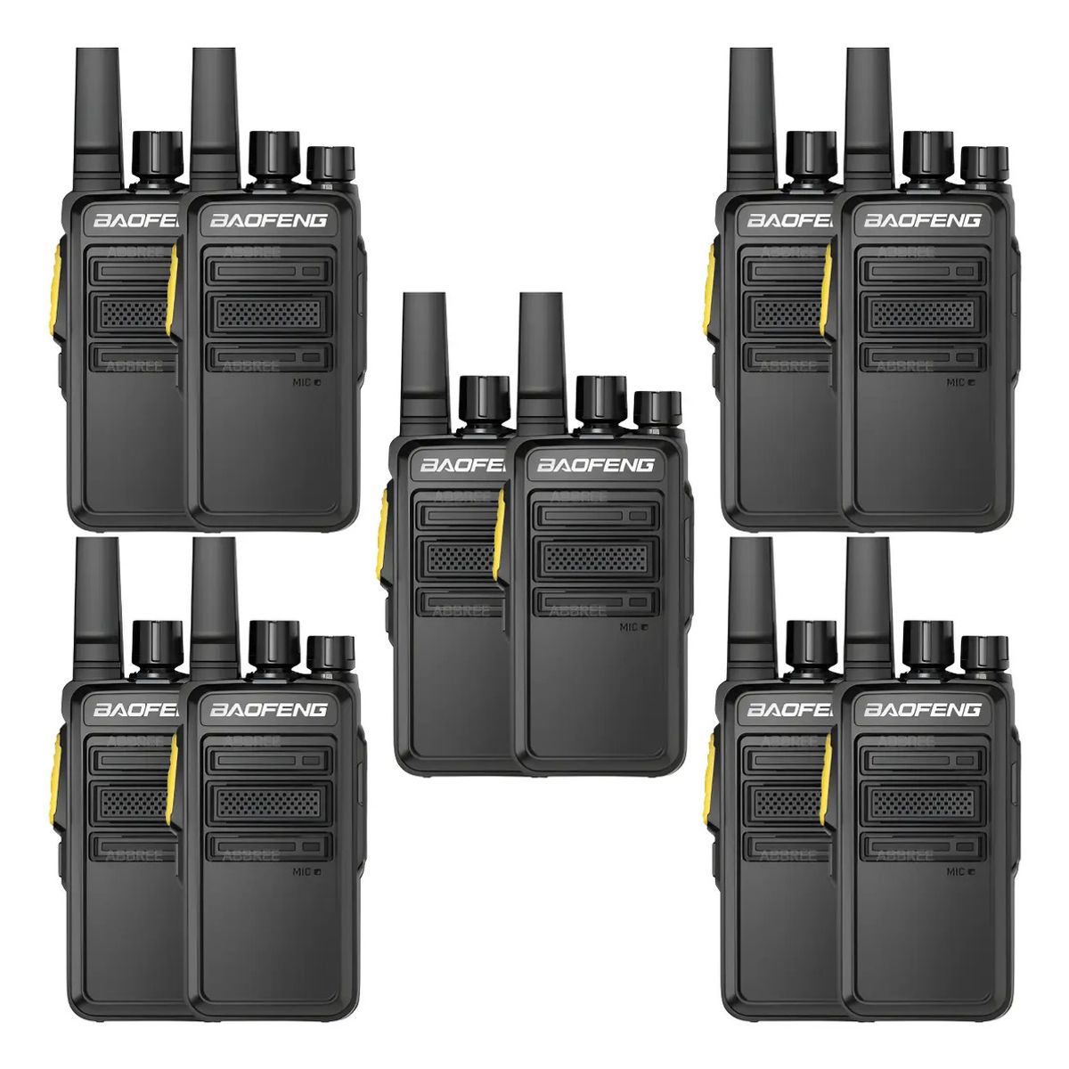 BAOFENG - Kit 2 Radios Baofeng BF-V12D UHF USB-C 16 Canales Negro