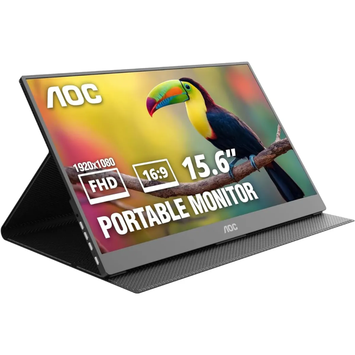 AOC - Monitor Portatil AOC 15.6 Pulgadas Full HD IPS USB-C Negro