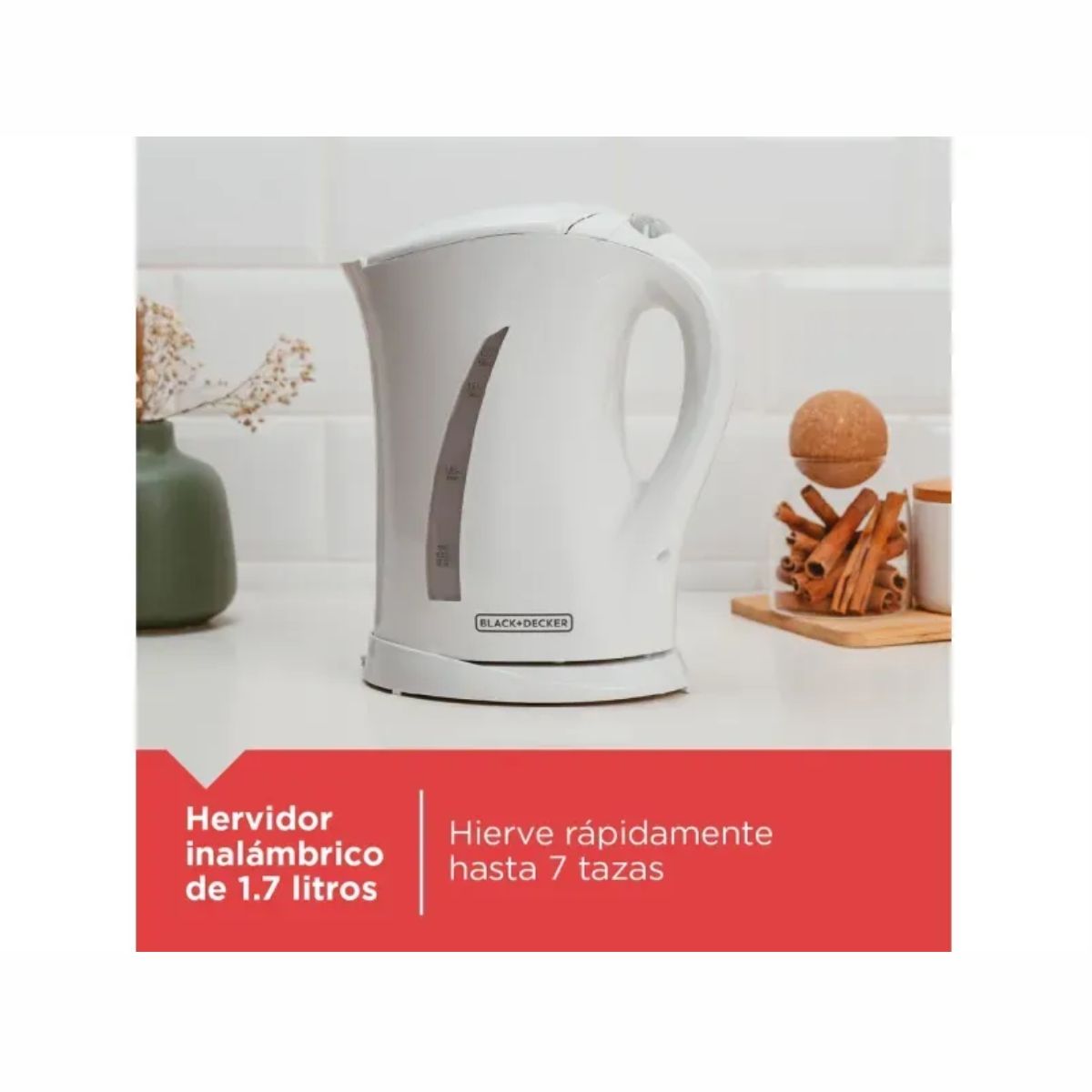 BLACK+DECKER - Hervidora Black+decker Blanco Jkcbd7876w Blackdecker