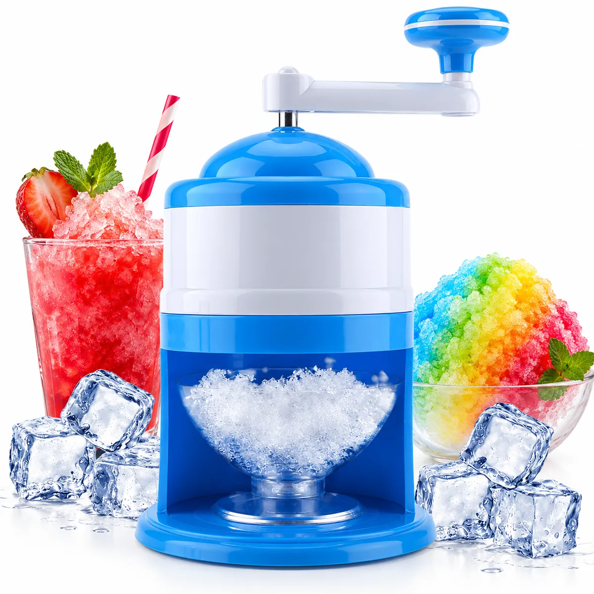 SWISSHOME - Máquina Raspadora Hielo Manual Palanca Granizados Portátil