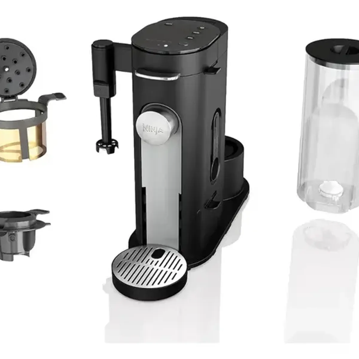 NINJA - Cafetera NINJA PB051 de especialidad, una sola porción para café molido y cápsulas (compatible con c