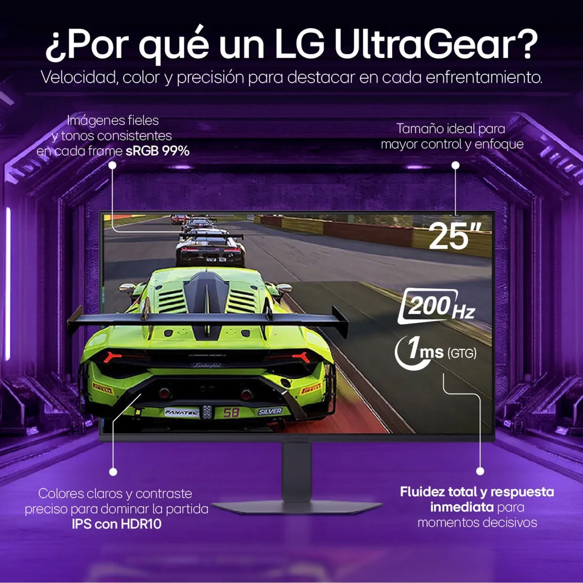 LG - Monitor Gaming LG UltraGear G5 de 25 Full HD