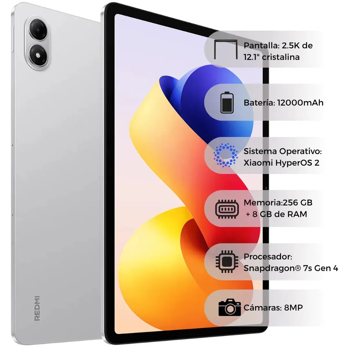 XIAOMI - Xiaomi Redmi Pad 2 Pro 256Gb 8 Ram Silver