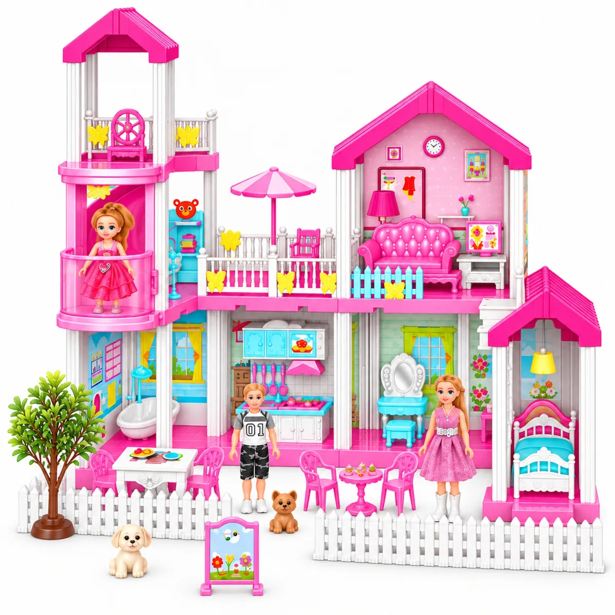 DISTRIONLINE - Casa Villa De Muñecas Grande Con Elevador 3 Pisos
