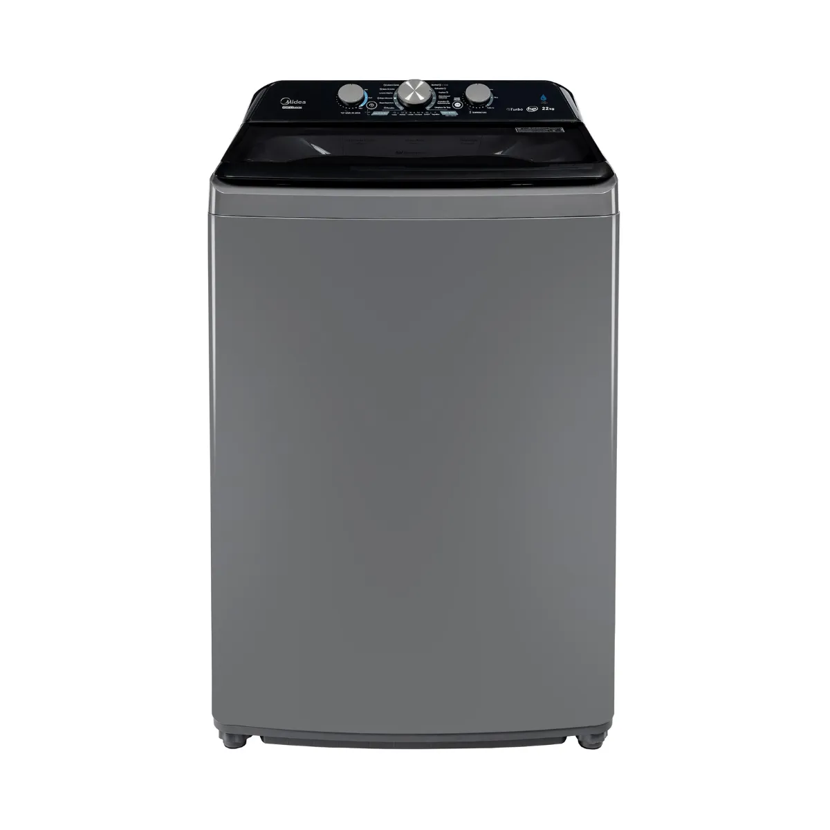MIDEA - Lavadora Midea Carga Superior MA500W220l/G 22 K Gris