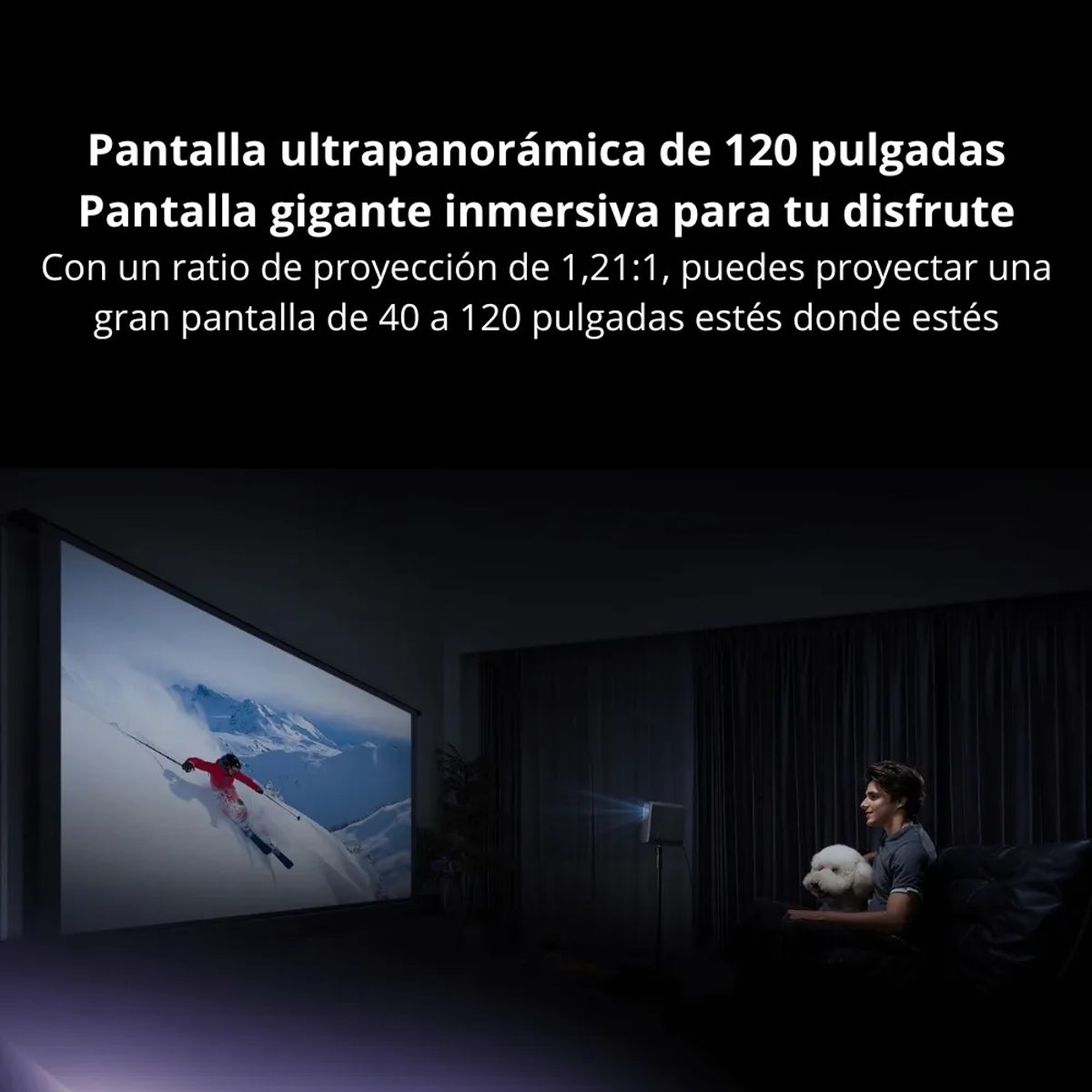 XIAOMI - Proyector Xiaomi Smart L1 Pro Pantalla 120" Full HD 1080p WiFi Google TV 400 Lúmenes Dolby Audio