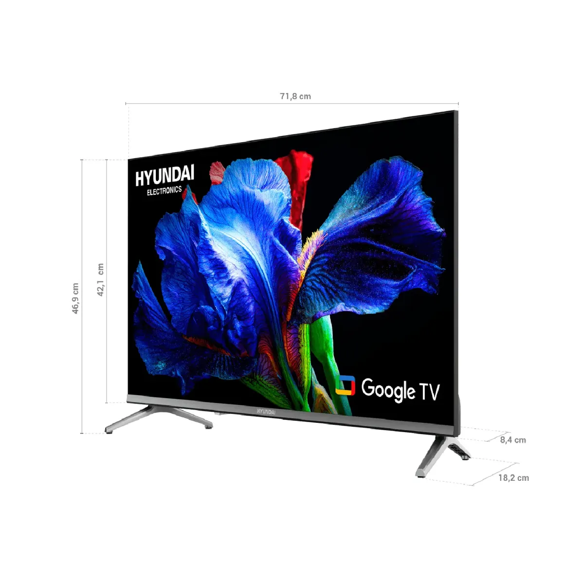 HYUNDAI - Televisor Hyundai 32" (81.28 cm) Full HD QLED Google TV HYLED3259QG