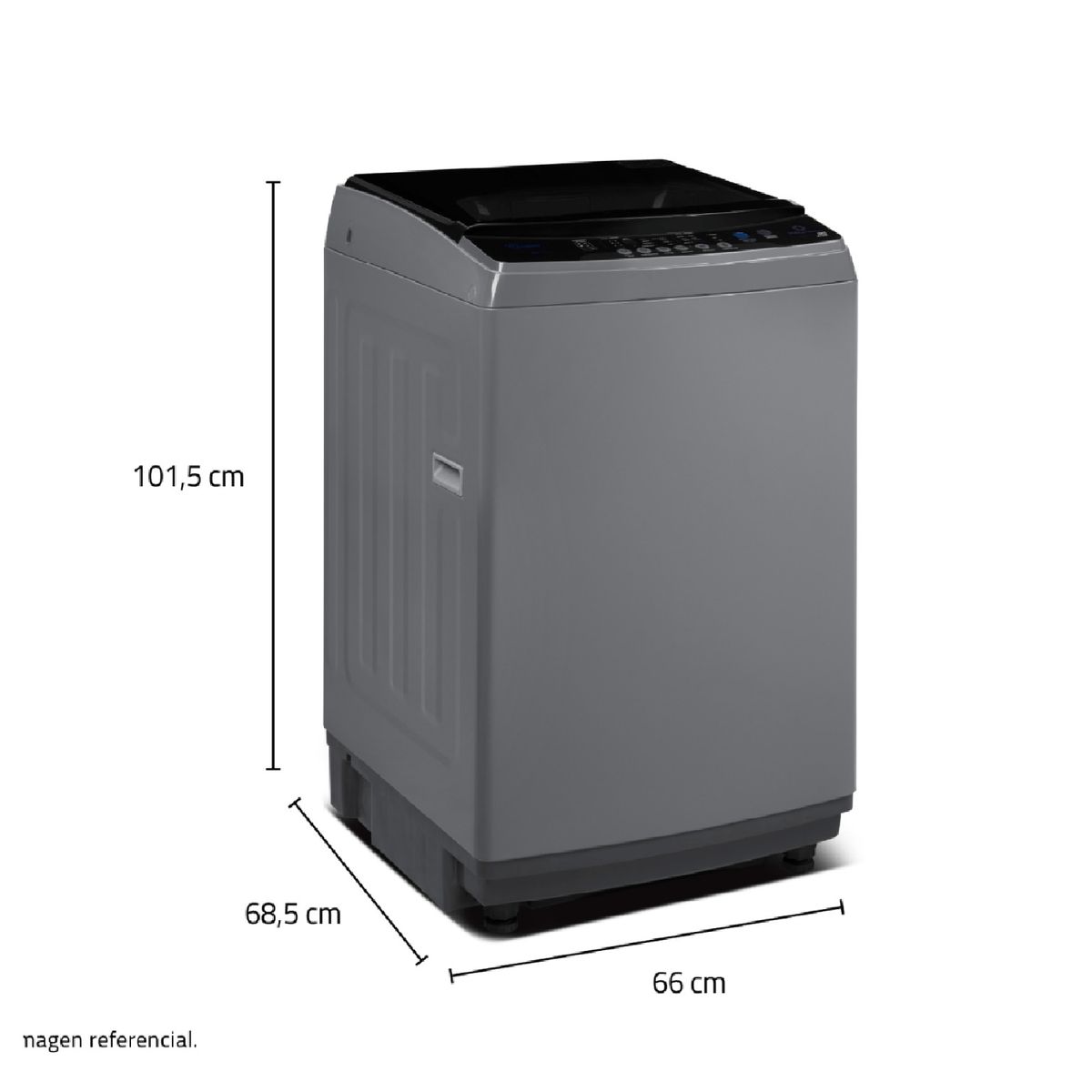 INDURAMA - Lavadora Carga Superior Indurama 18 Kg (39 Libras) Automática Gris LRI-18DGRI