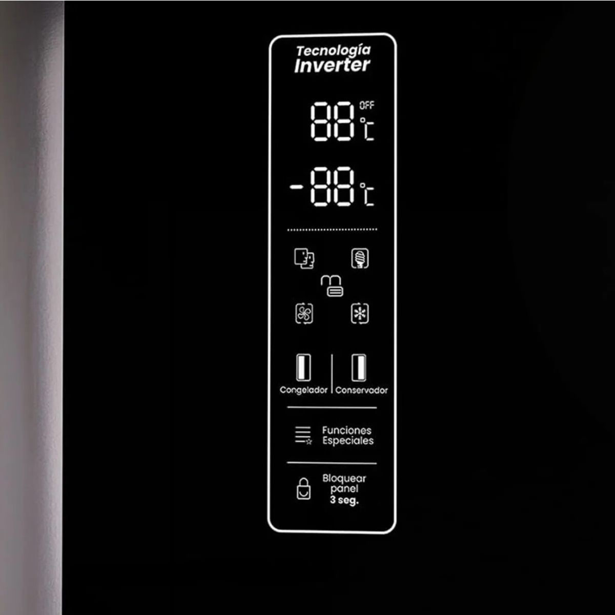 HACEB - NEVECON HACEB 480 LITROS CRISTAL NEGRO SBS 480 SE PD MI NE GLASS INV