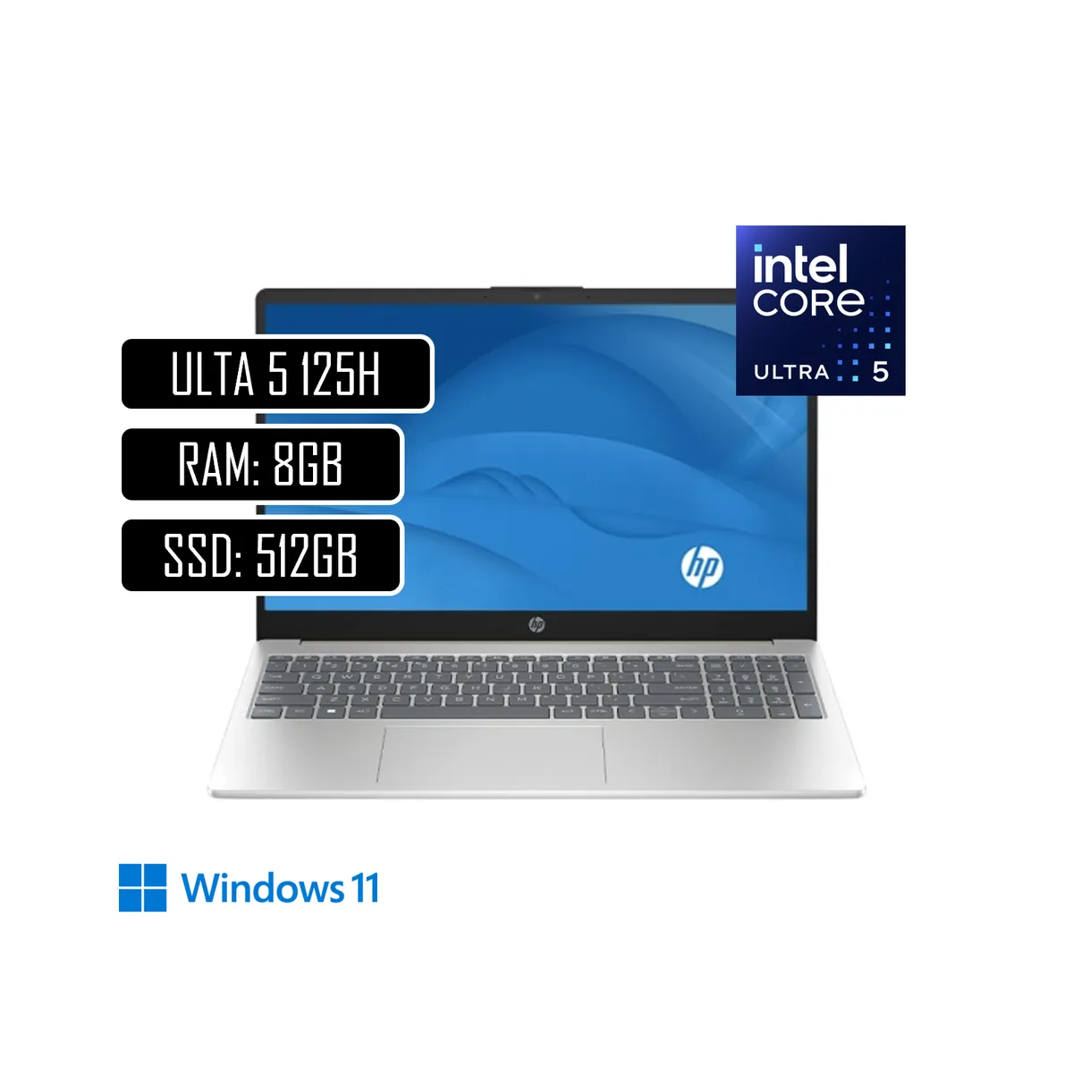 HP - PORTATIL 15-FD1252LA INTEL  ULTRA 5 125H (1.2GHz)8GB-512GB -  15"- WIN11 HOME